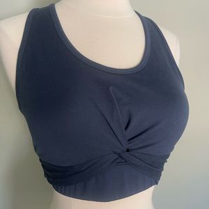 MTA Sport sports bra yoga crop top navy blue S